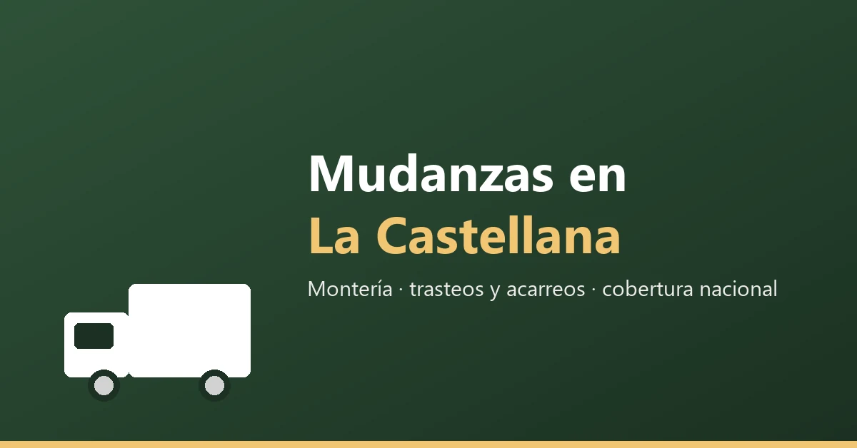 Mudanzas y acarreos en el barrio La Castellana, Montería